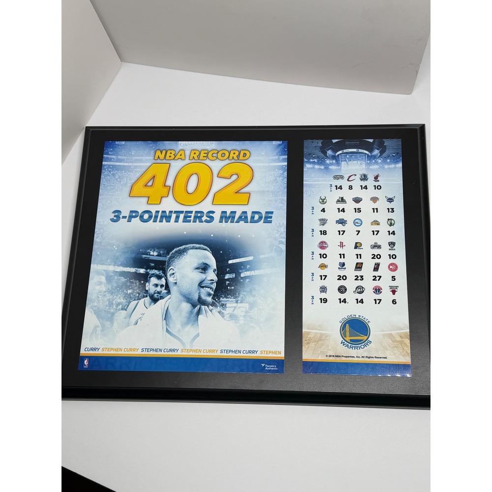 Stephen Curry Golden State Warriors Fanatics Auth 402‎ 3-Pointers Framed 12x1